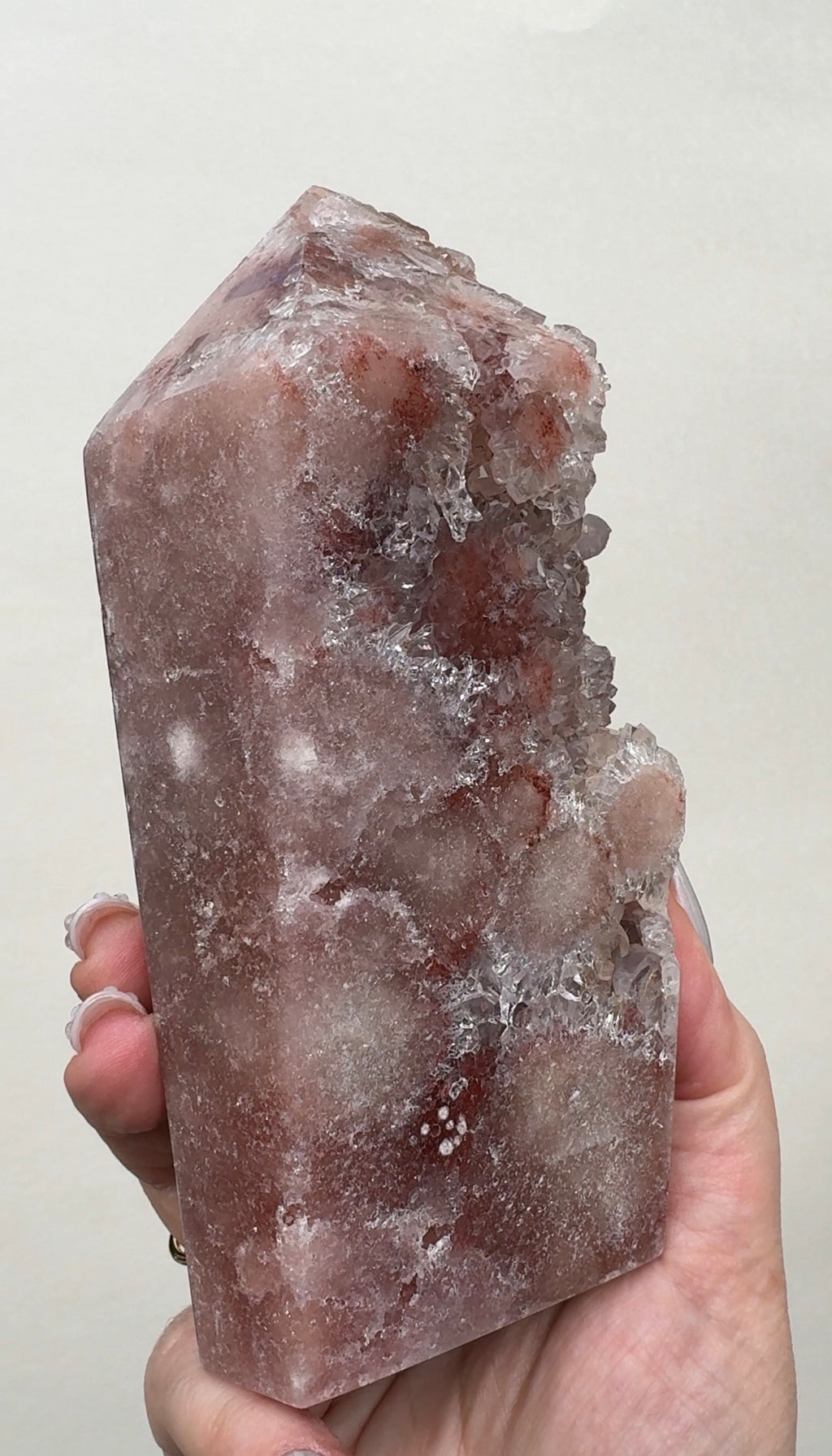XL High Quality Druzy Pink Amethyst Tower