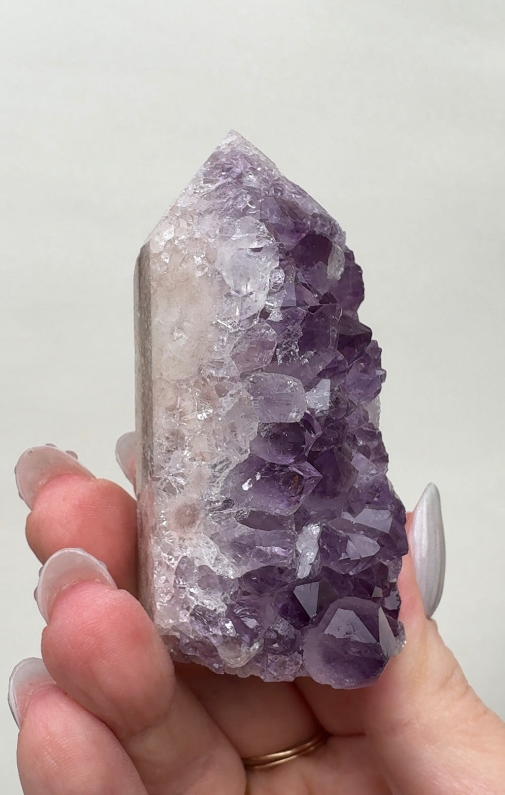 High Quality Druzy Pink Amethyst Tower