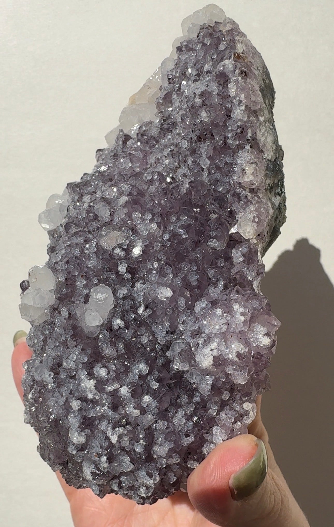 Purple Amethyst with Calcite