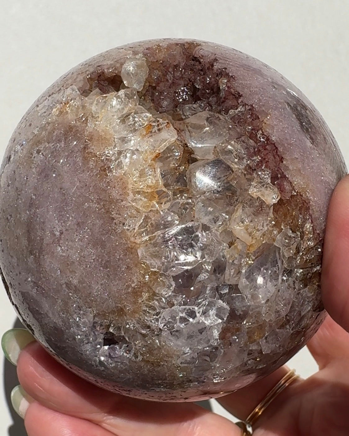 Druzy Pink Amethst Sphere