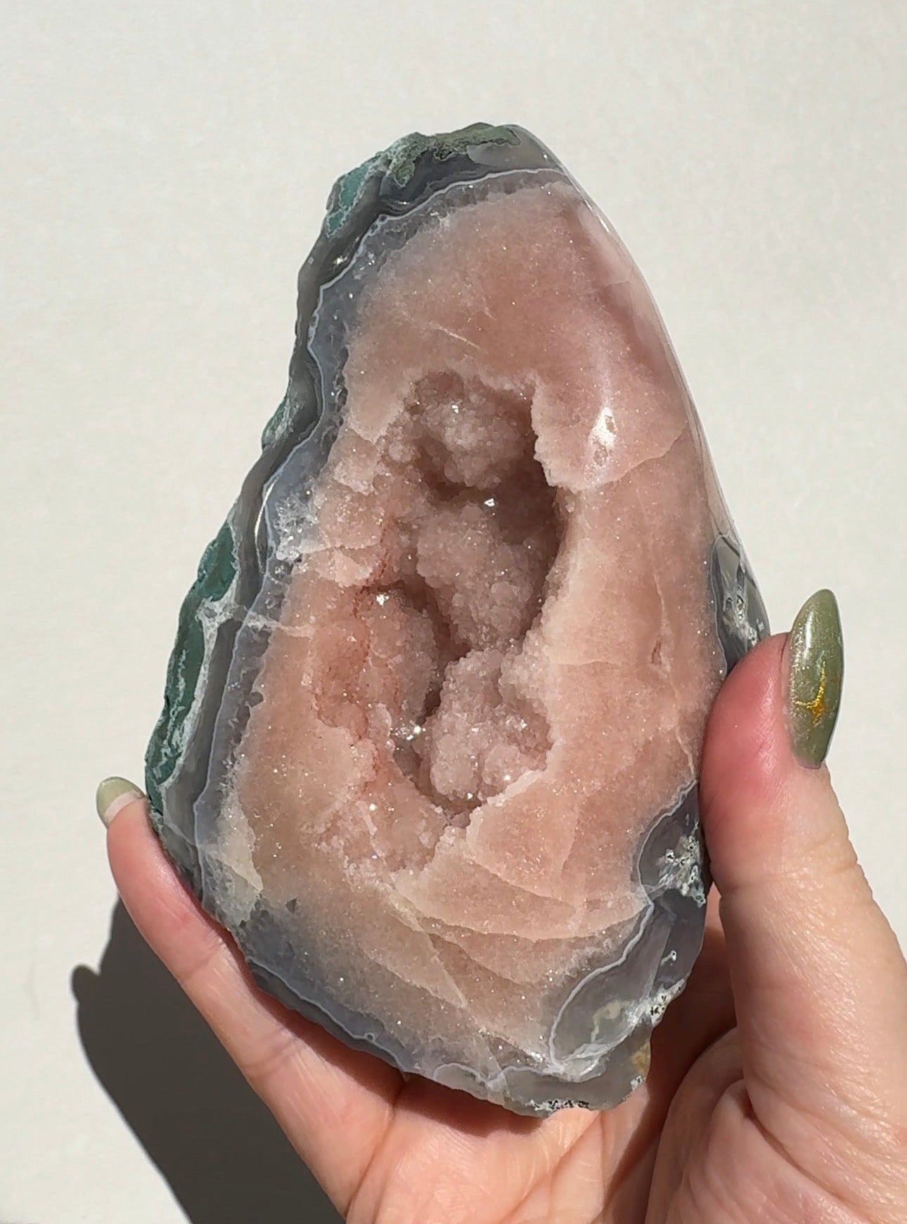 Druzy Pink Agate Freeform