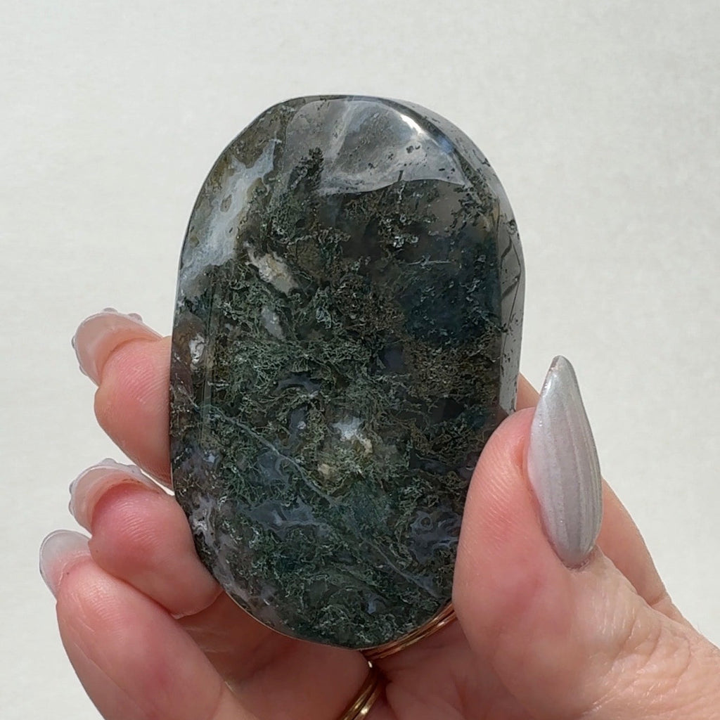 Moss Agate Palmstone | B