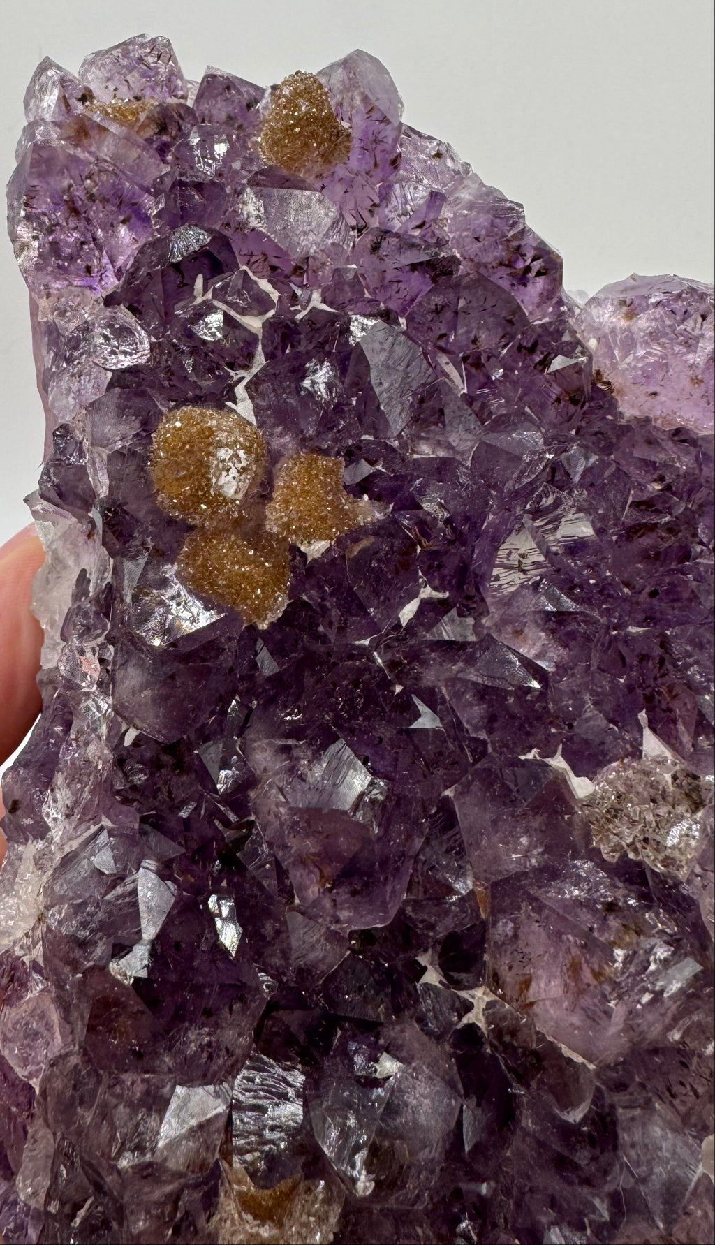 Druzy Purple Amethyst with Calcite