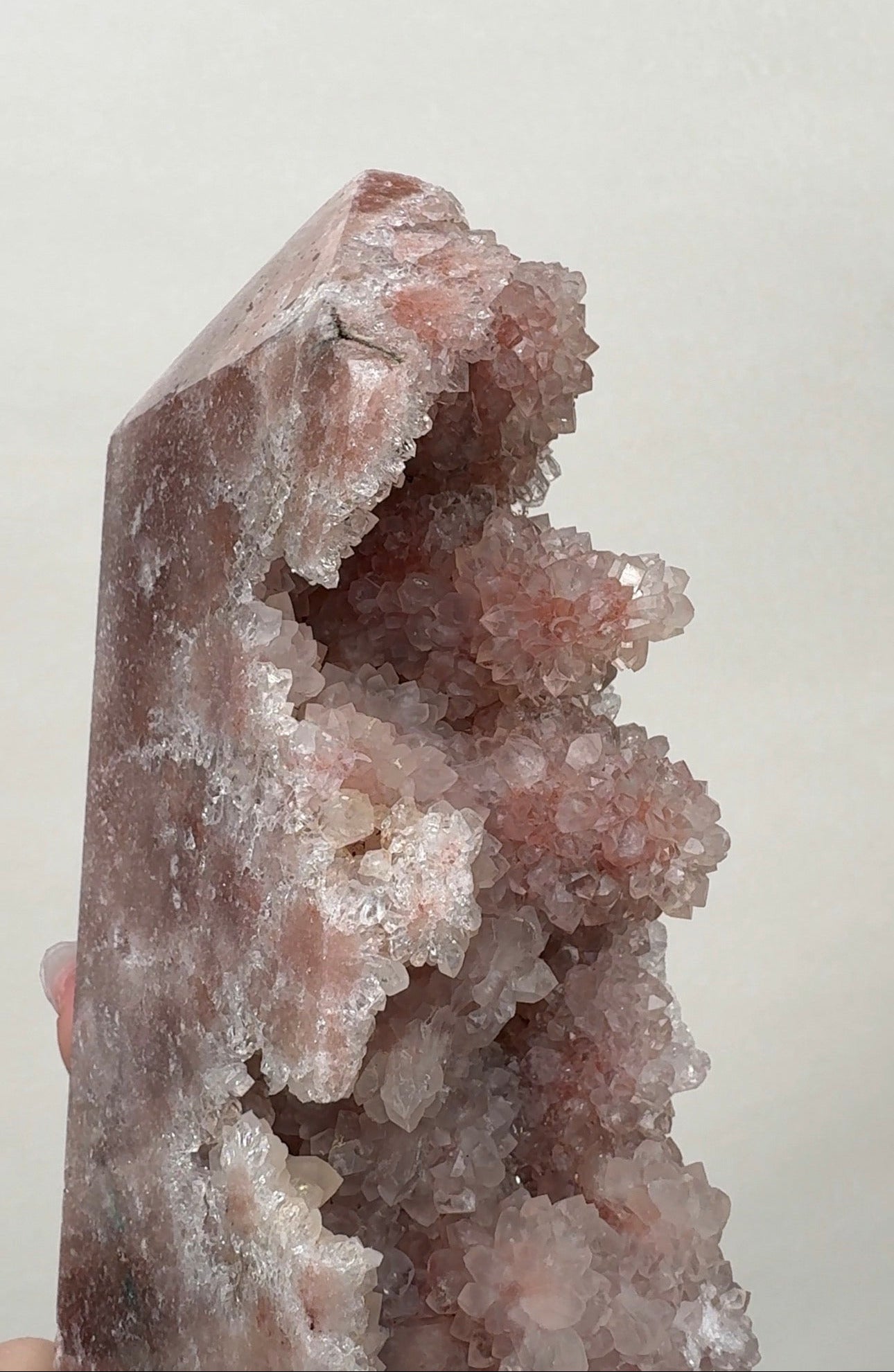 XL High Quality Druzy Pink Amethyst Tower