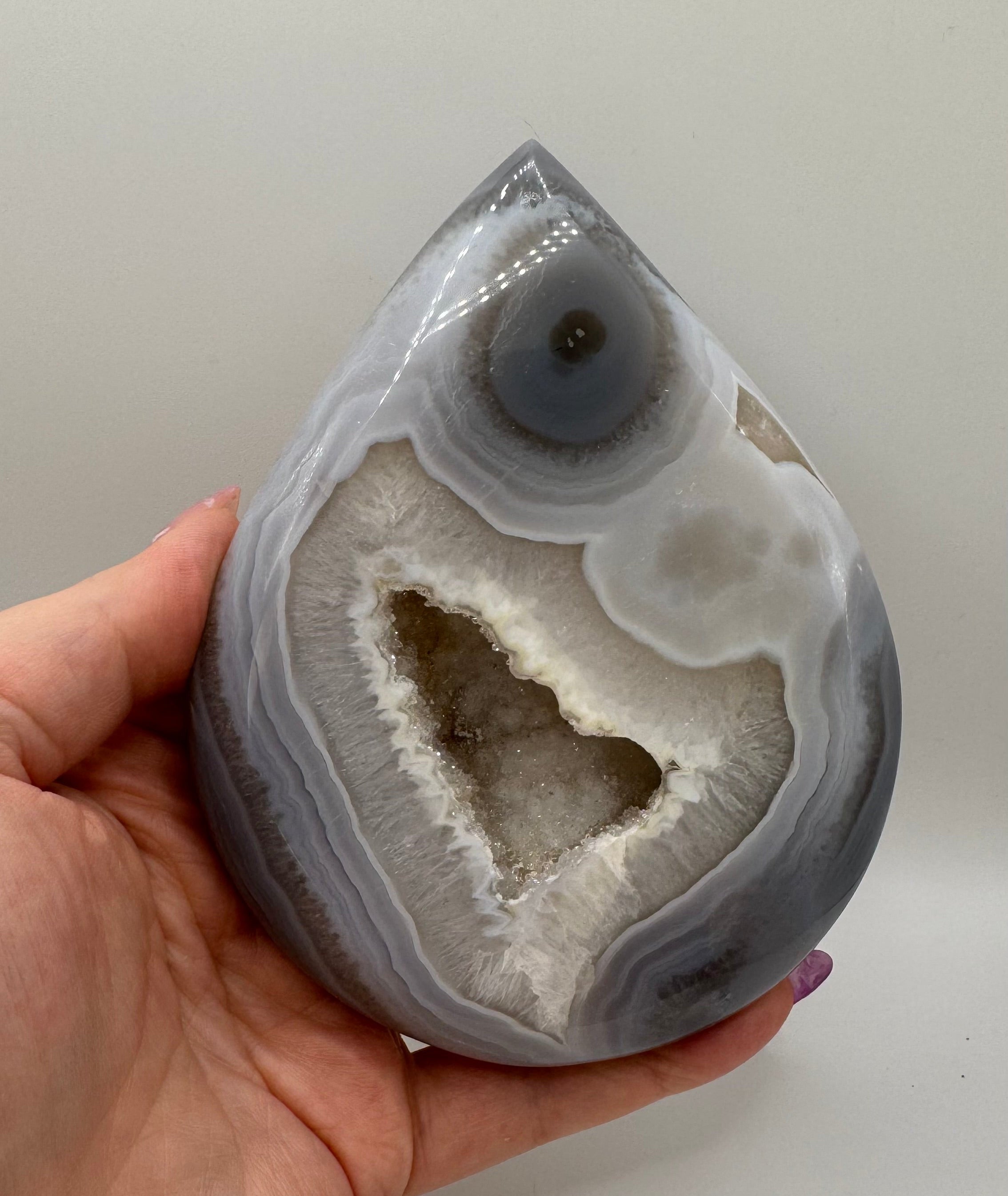 HQ Druzy Teardrop Agate