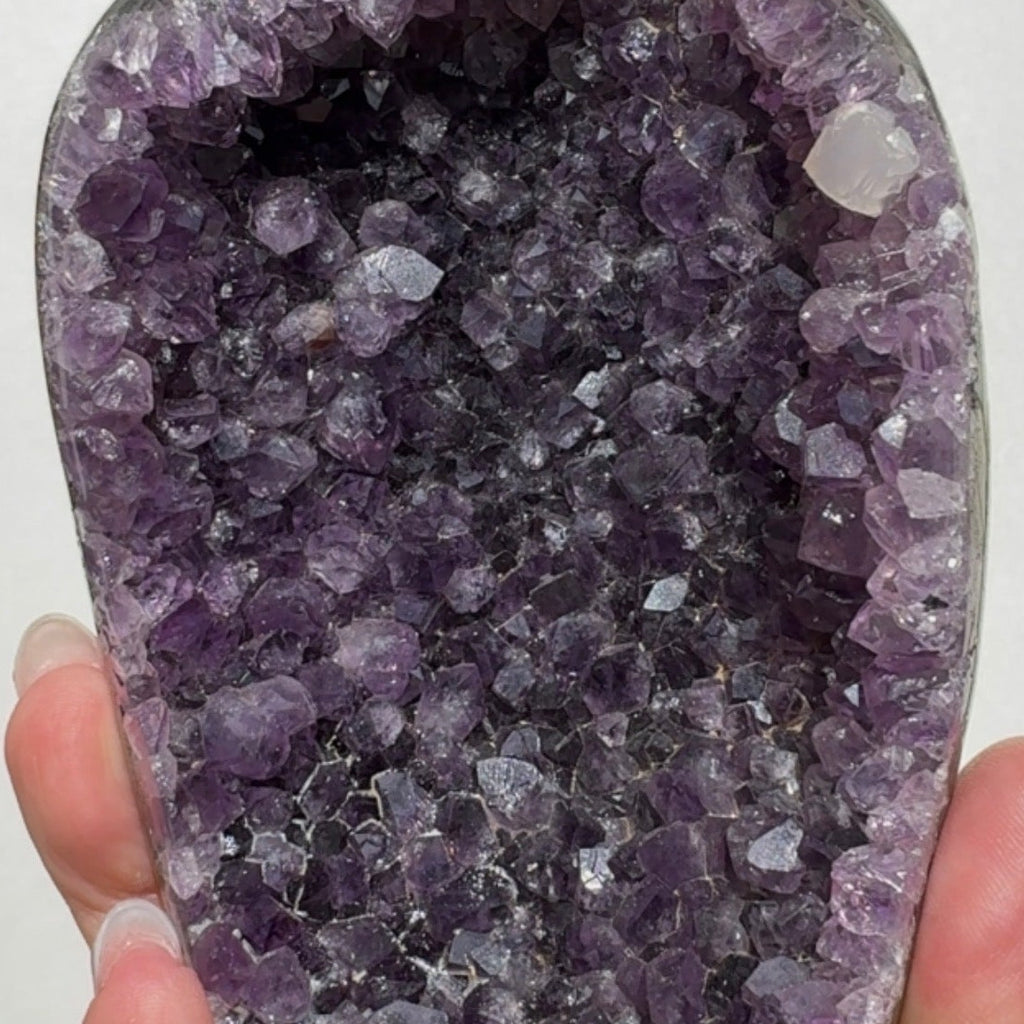 Uruguay Amethyst Cutbase with Calcite