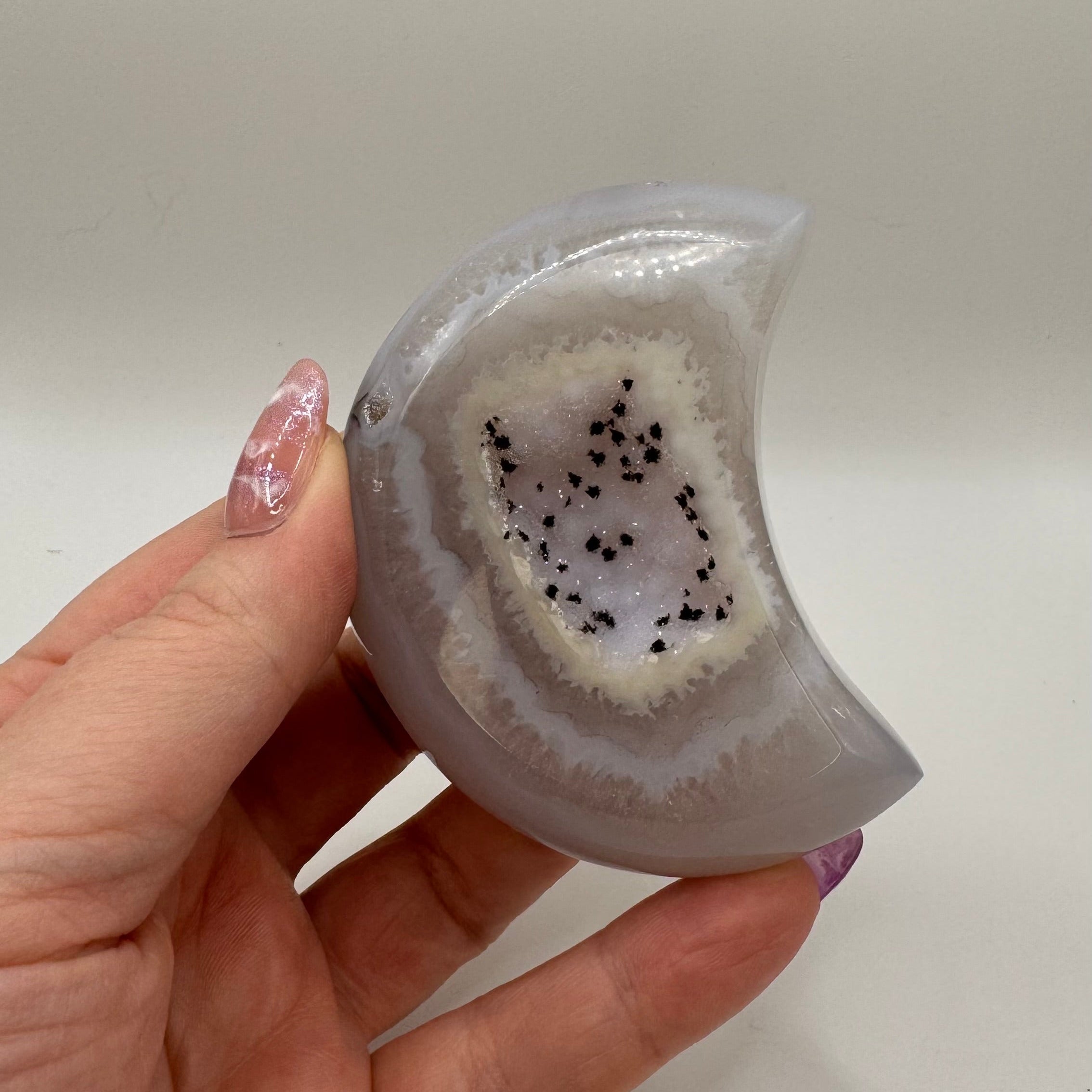 HQ Druzy Agate Moons