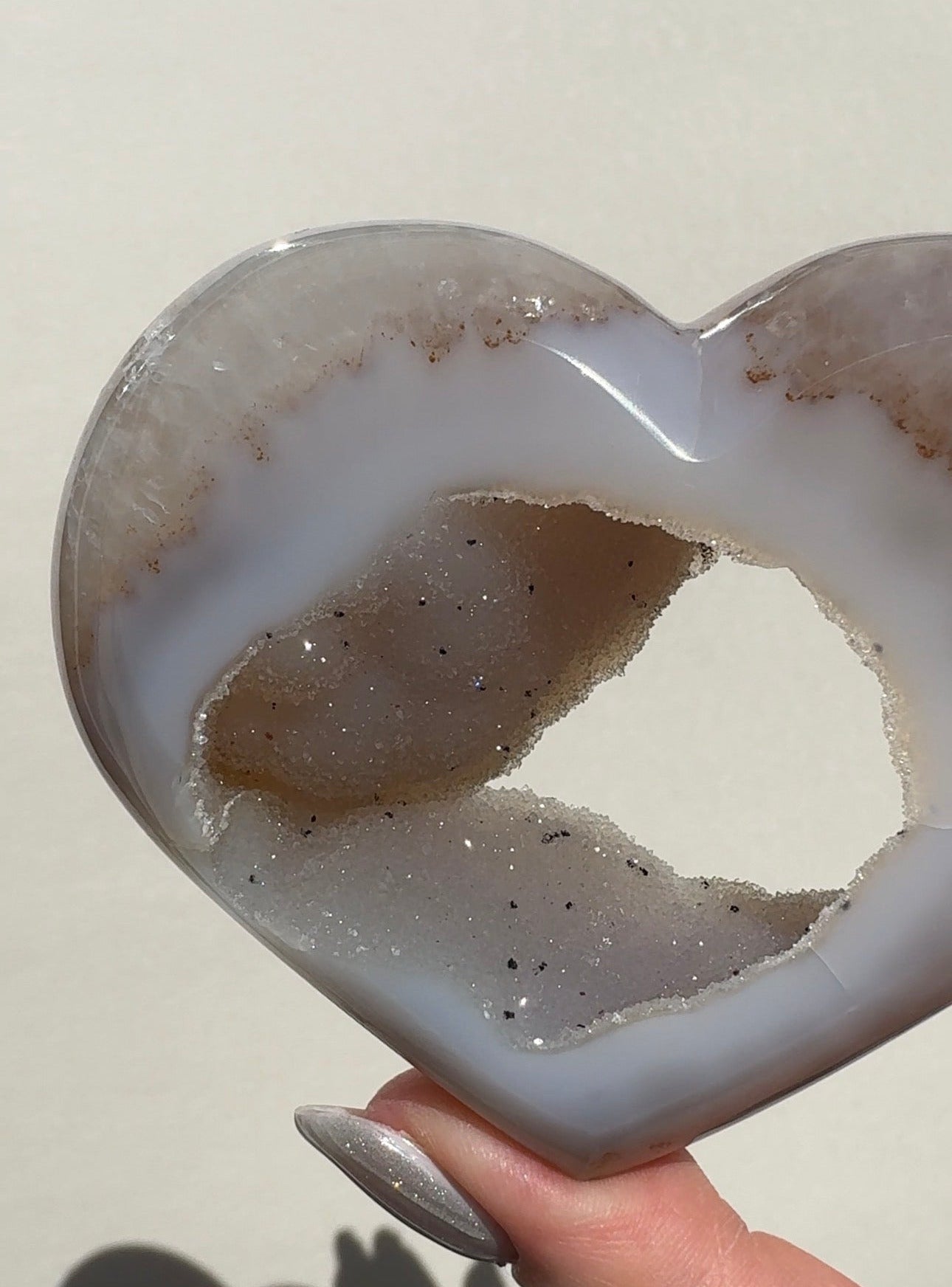 Druzy Agate Heart