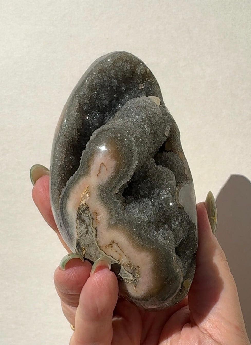 Uruguay Rainbow Amethyst with Calcite