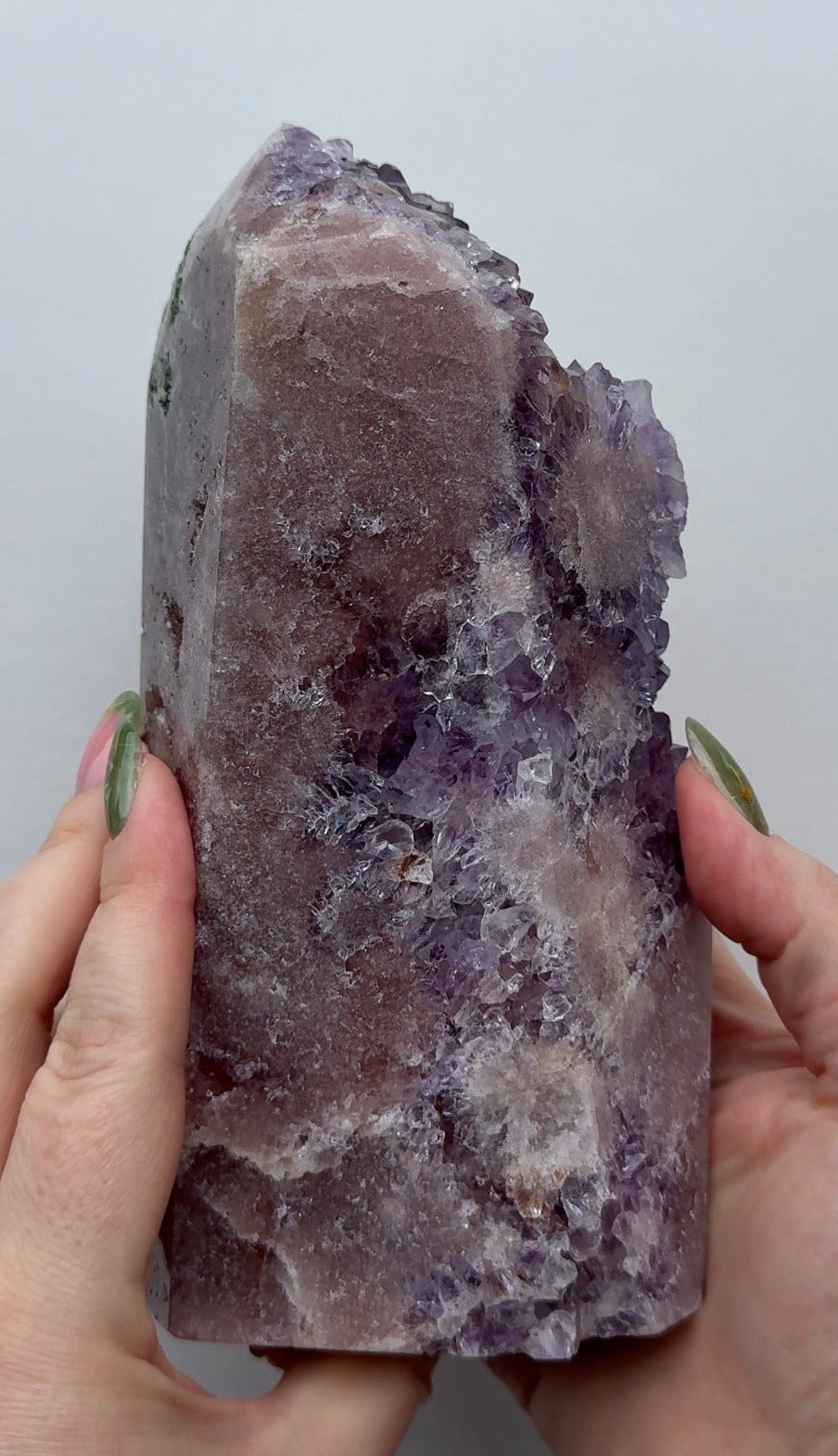 XL High Quality Druzy Pink Amethyst Tower