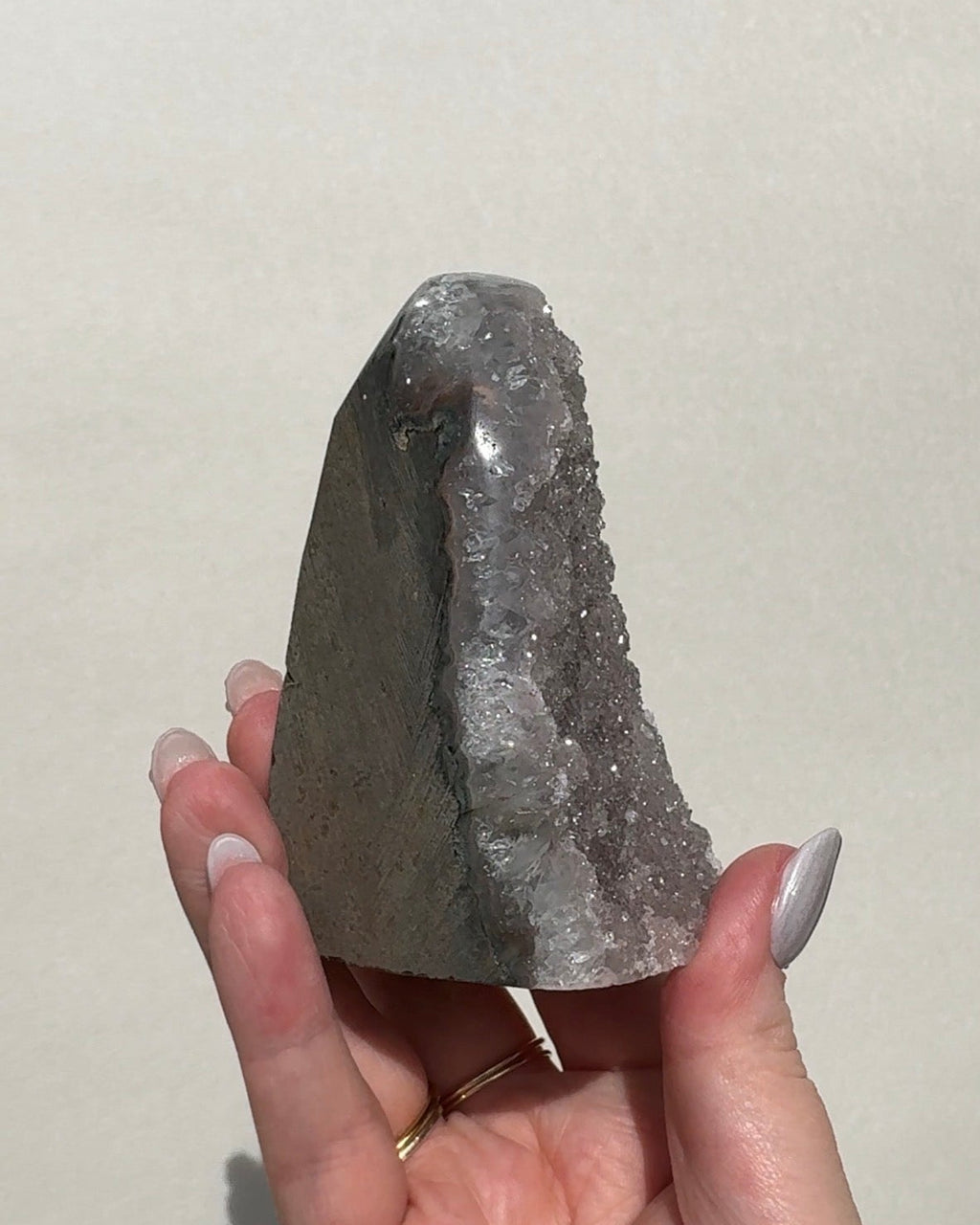 Druzy Uruguay Rainbow Amethyst Cutbase