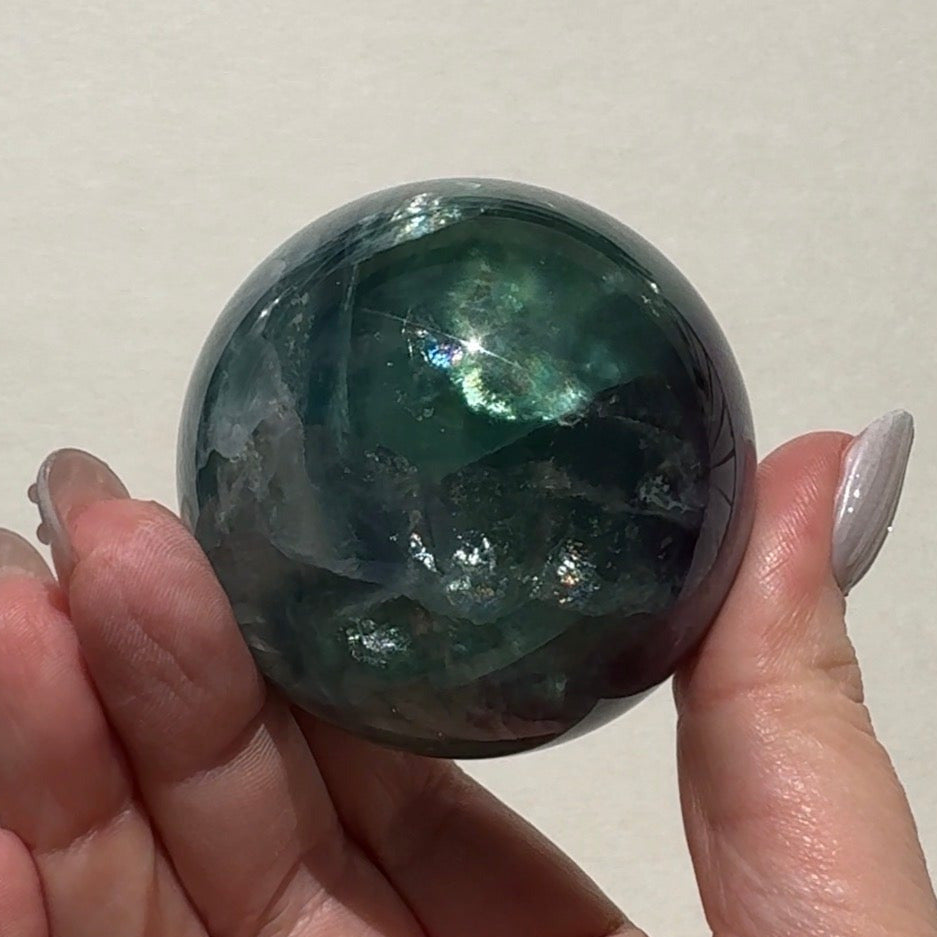 Rainbow Fluorite Sphere | A