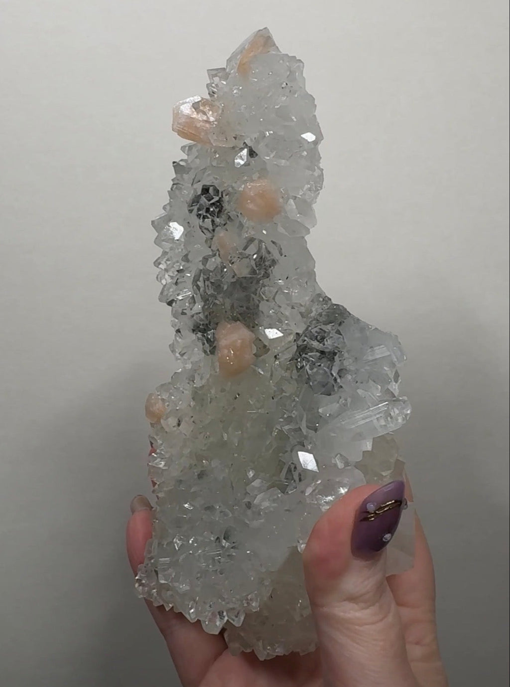 Diamond/Pink Apophyllite on Chalcedony | BDC