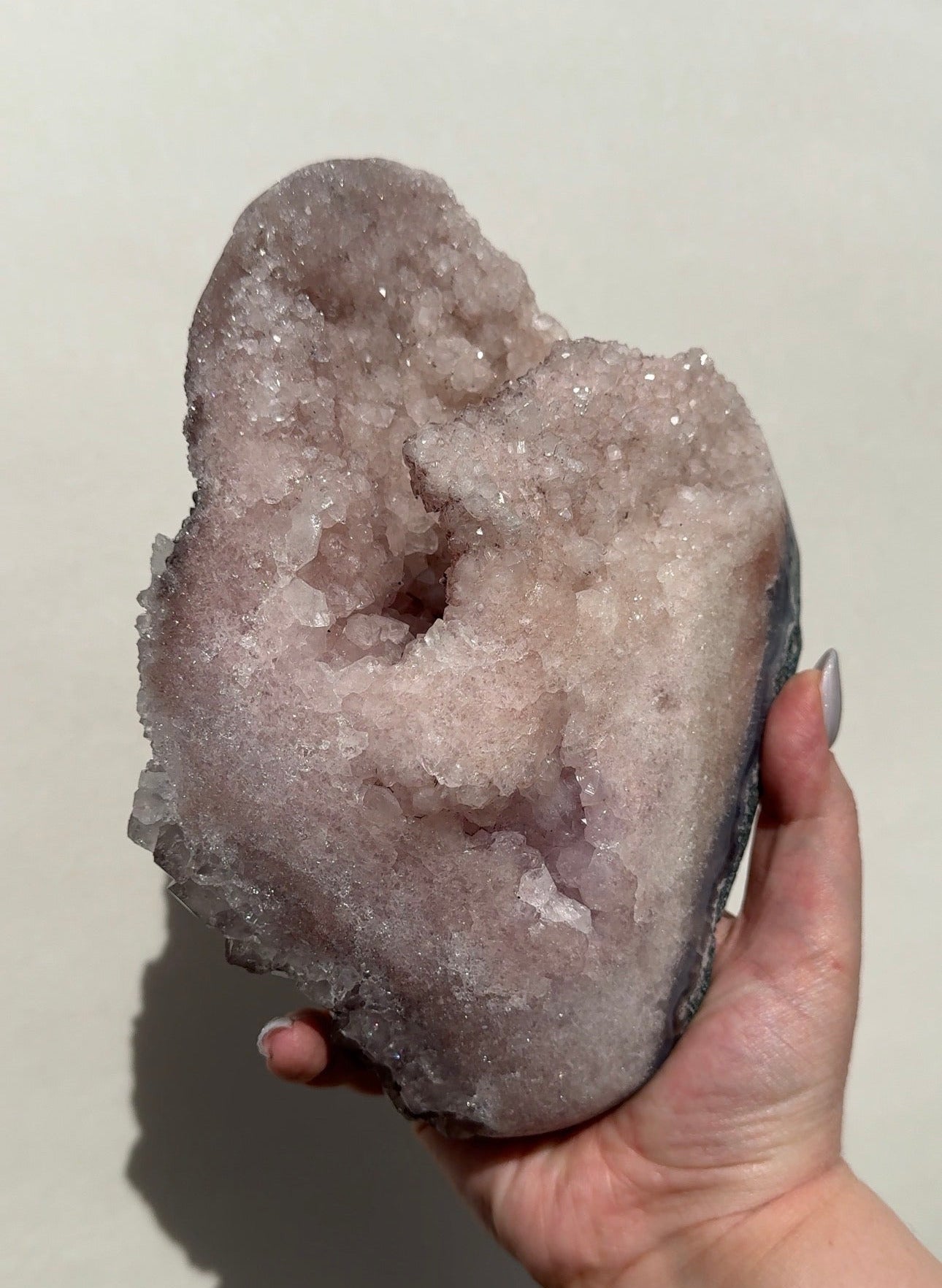 XL Druzy Pink Amethyst Freeform