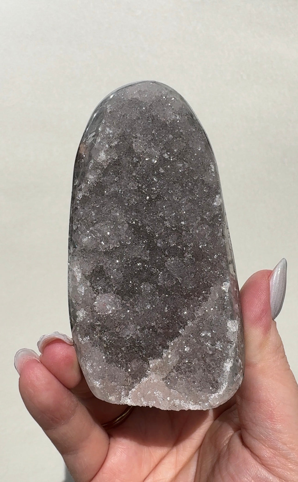 Druzy Uruguay Rainbow Amethyst Cutbase