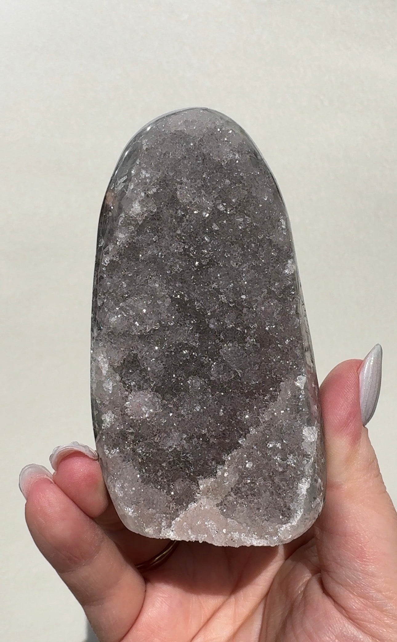 Druzy Uruguay Rainbow Amethyst Cutbase