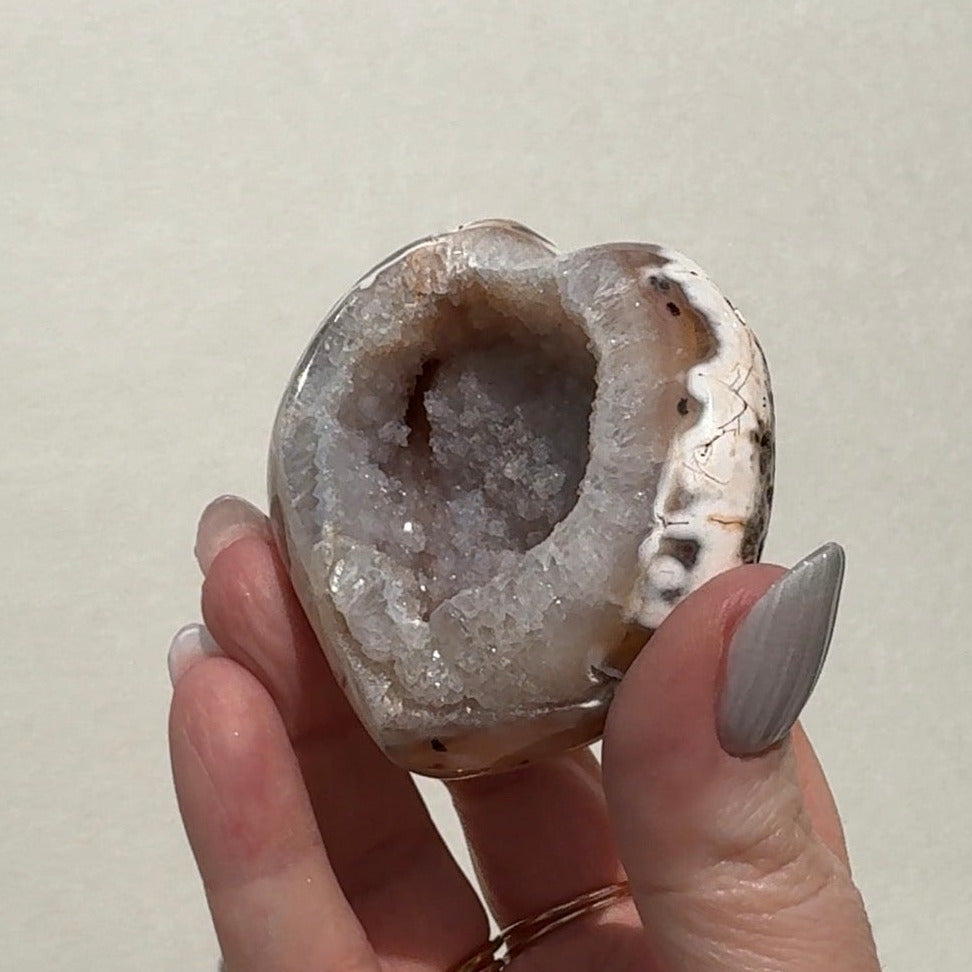 Druzy Agate Heart