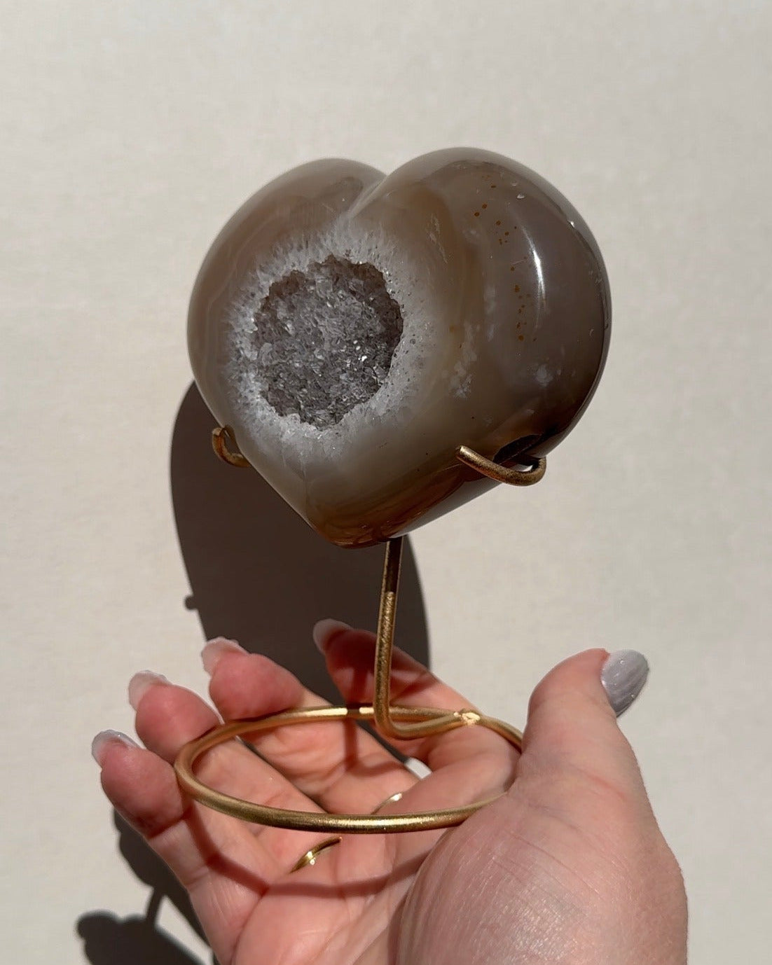 Druzy Agate Heart