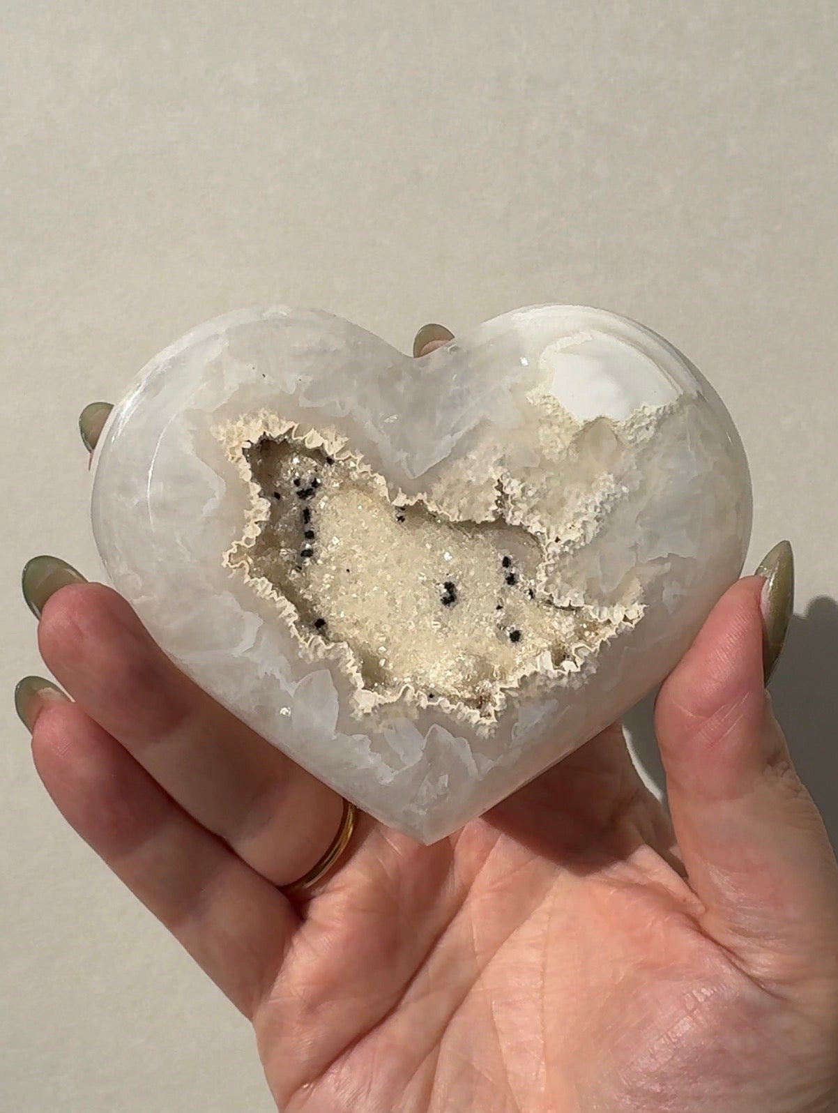 Druzy Agate Heart