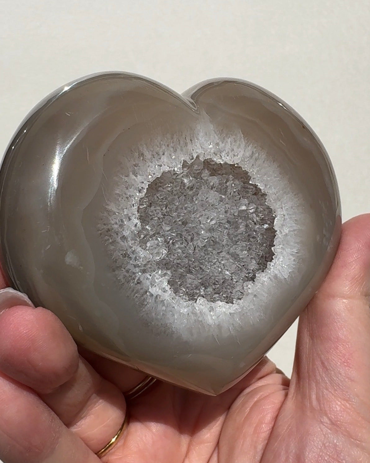 Druzy Agate Heart