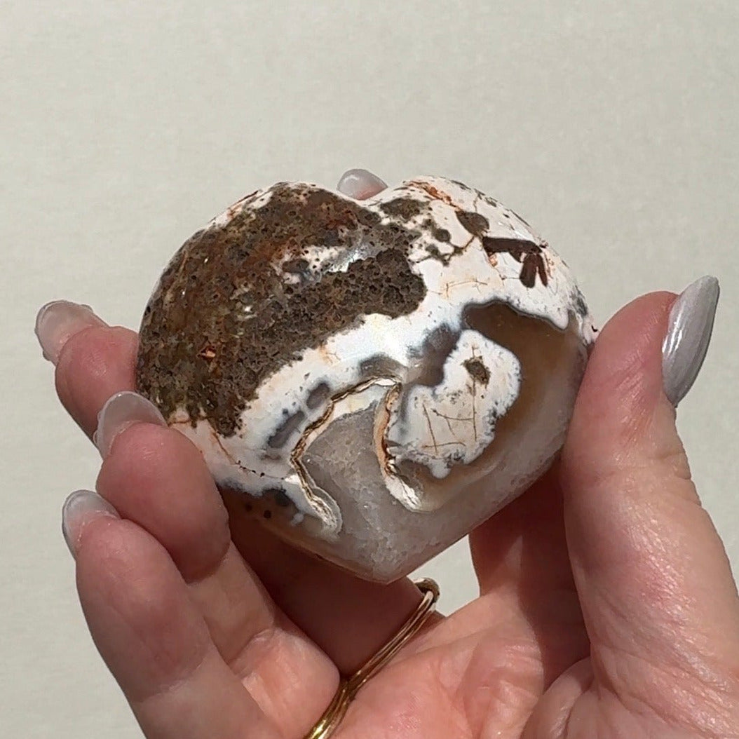 Druzy Agate Heart