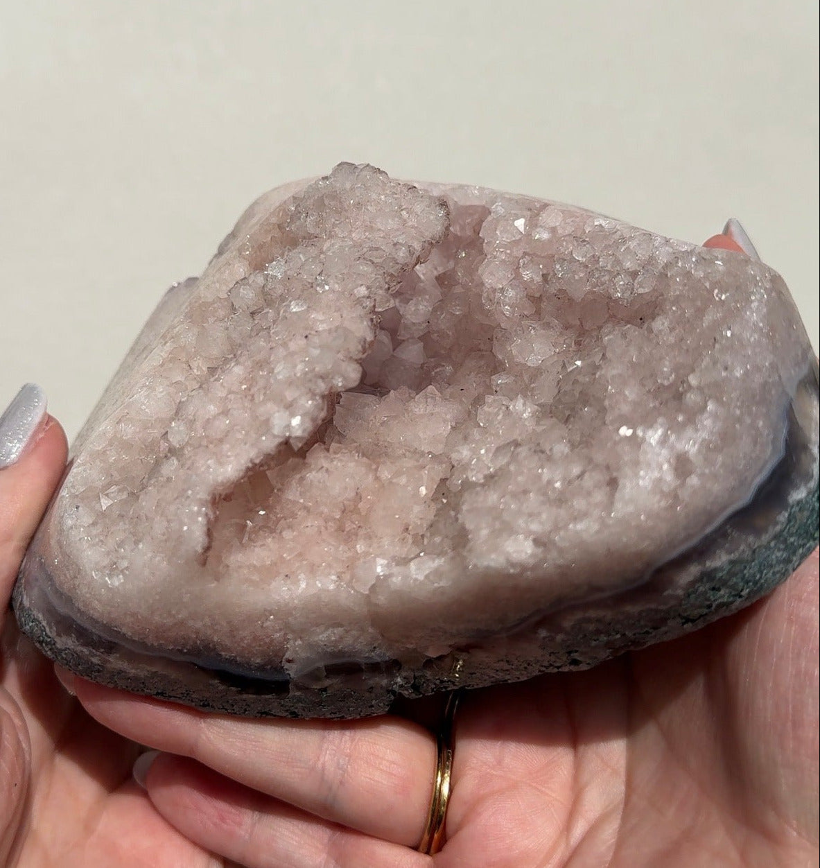 XL Druzy Pink Amethyst Freeform