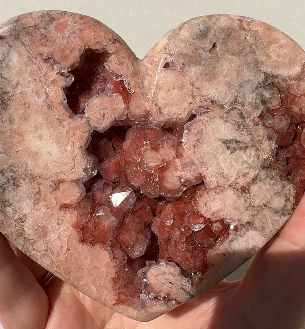 Druzy Pink Amethyst Heart