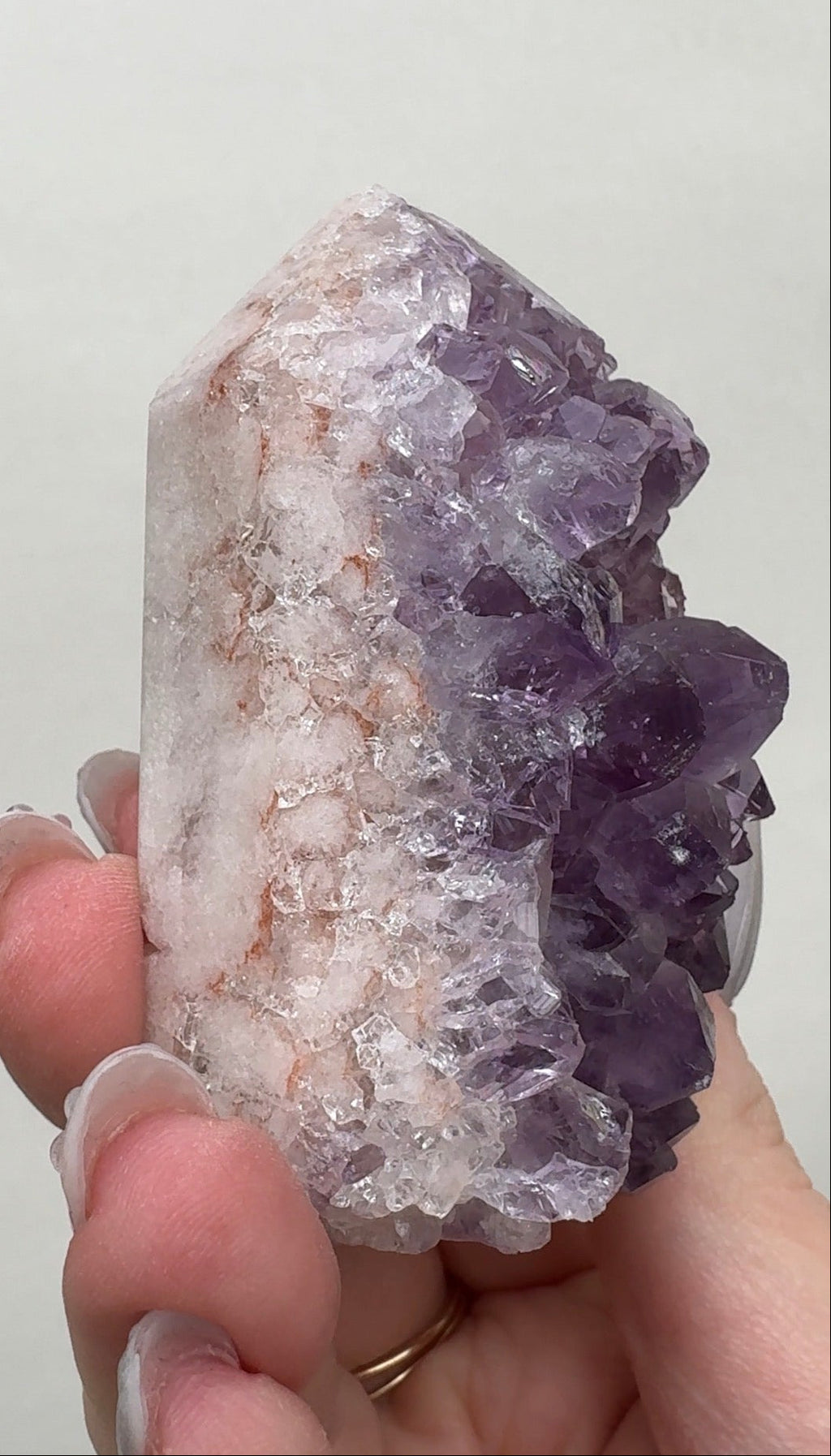 High Quality Druzy Pink Amethyst Tower