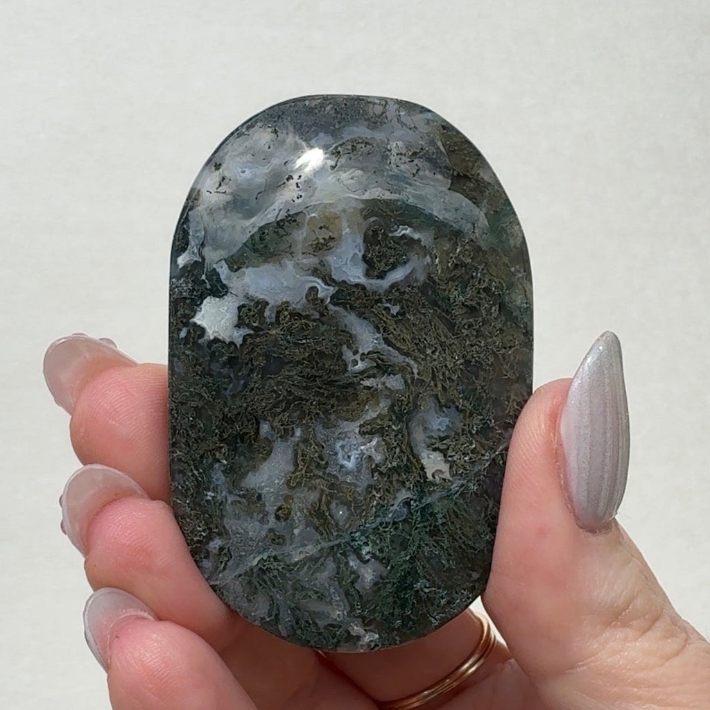 Moss Agate Palmstone | B
