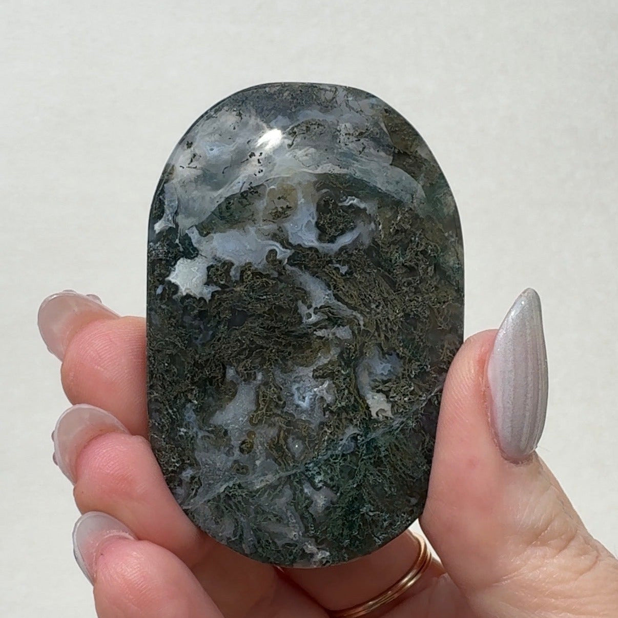 Moss Agate Palmstone | B