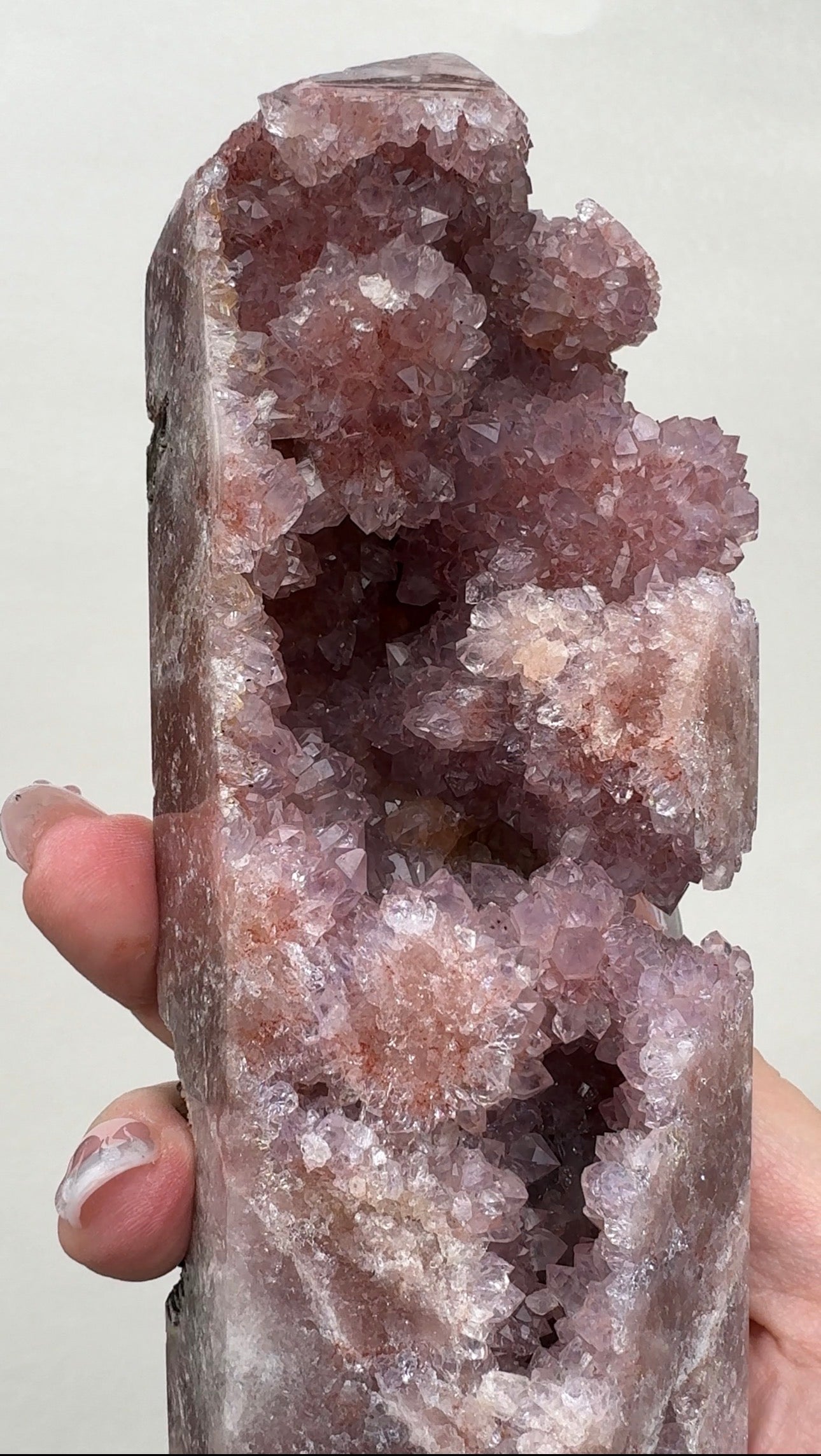High Quality Druzy Pink Amethyst Tower