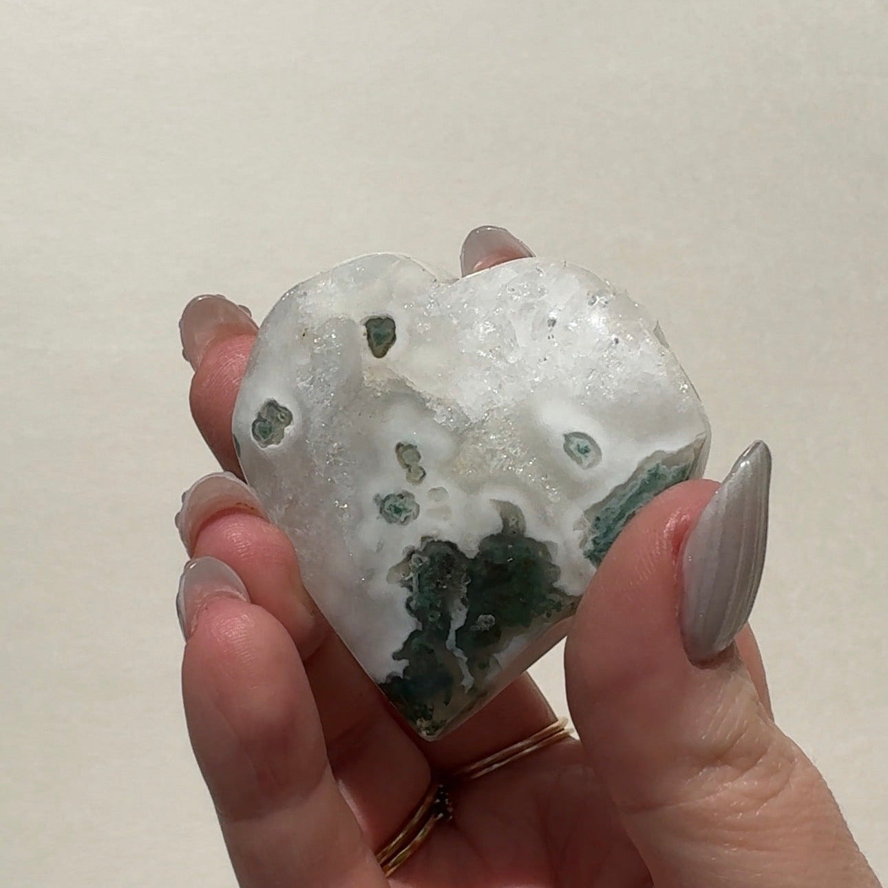 Moss Agate Heart