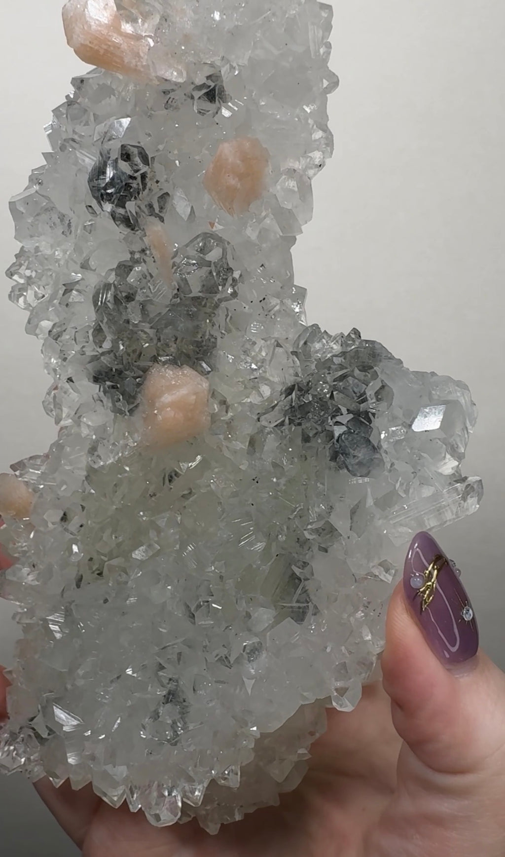 Diamond/Pink Apophyllite on Chalcedony | BDC
