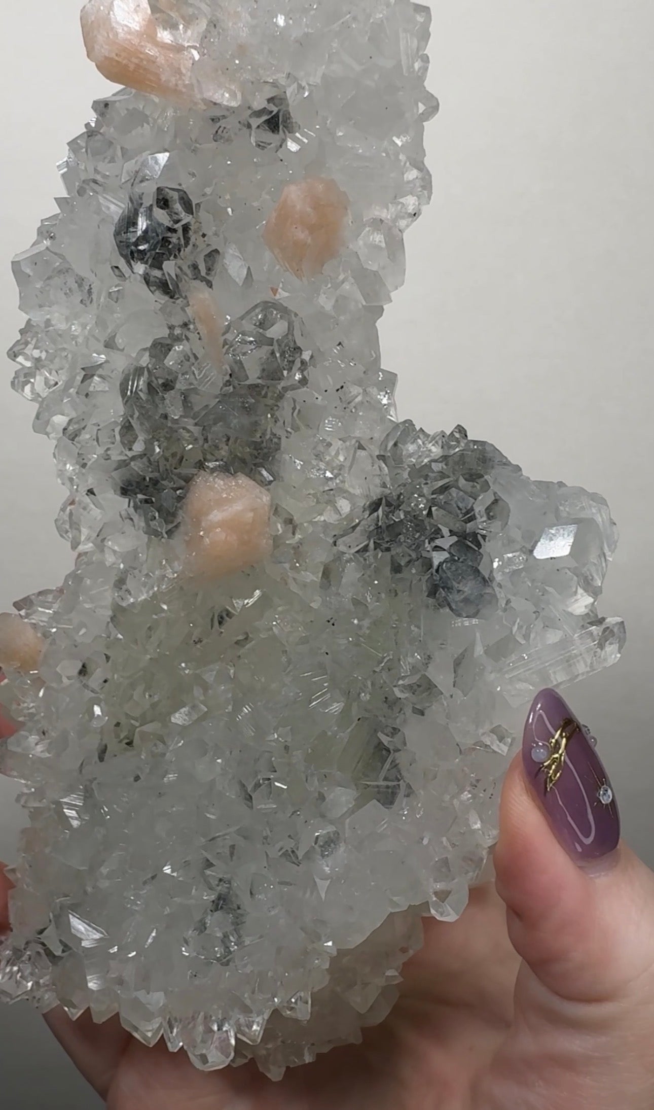 Diamond/Pink Apophyllite on Chalcedony | BDC