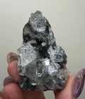 Diamond Apophyllite on Black Chalcedony