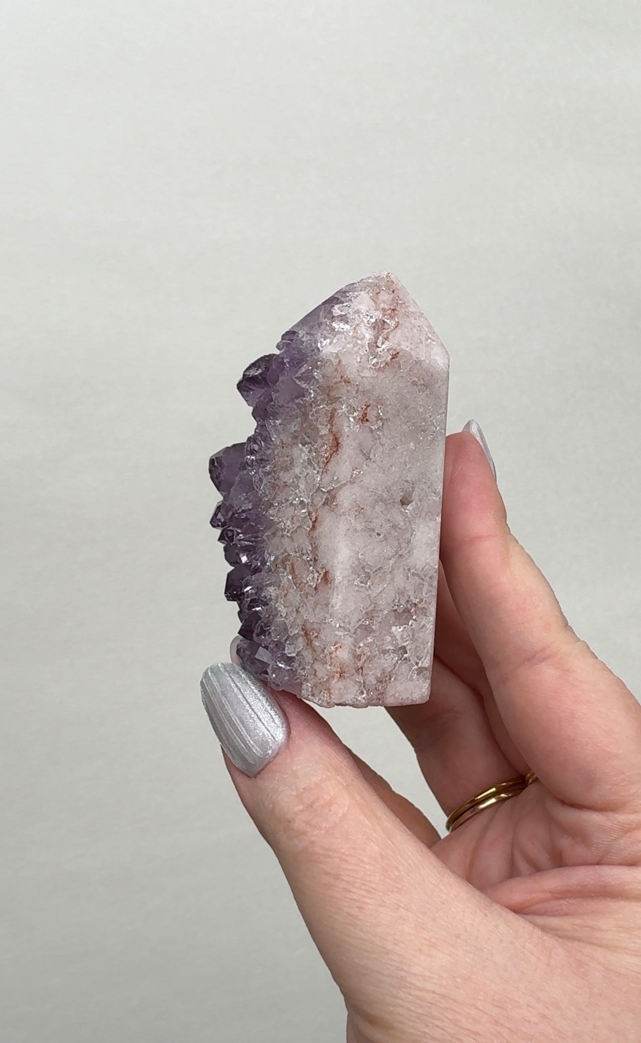 High Quality Druzy Pink Amethyst Tower