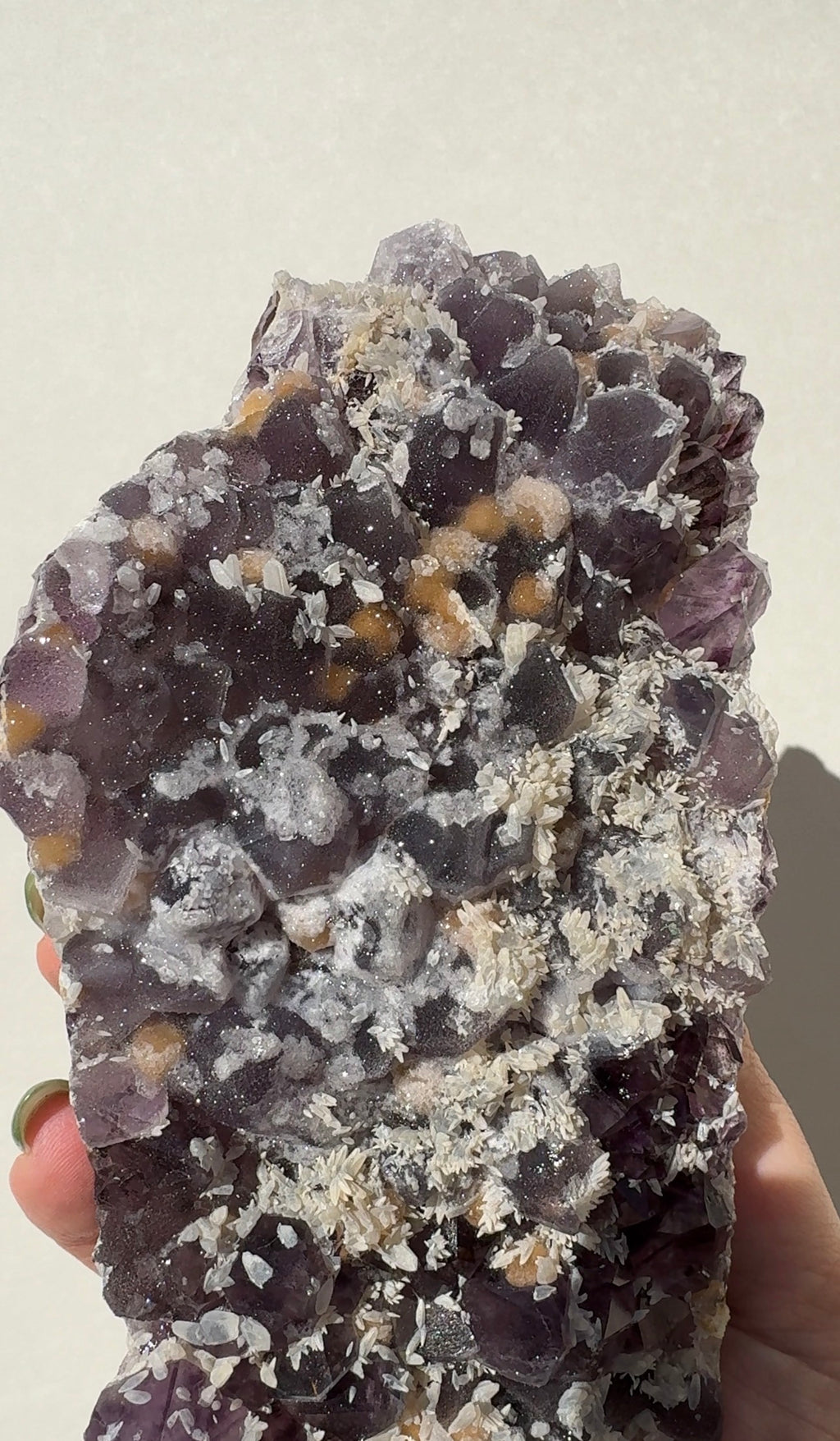 Sugar Amethyst with Calcite