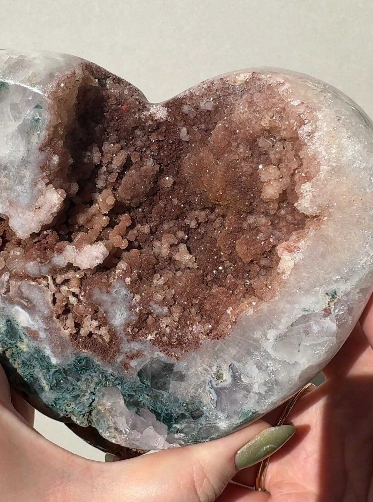 XL Druzy Pink Amethyst Heart