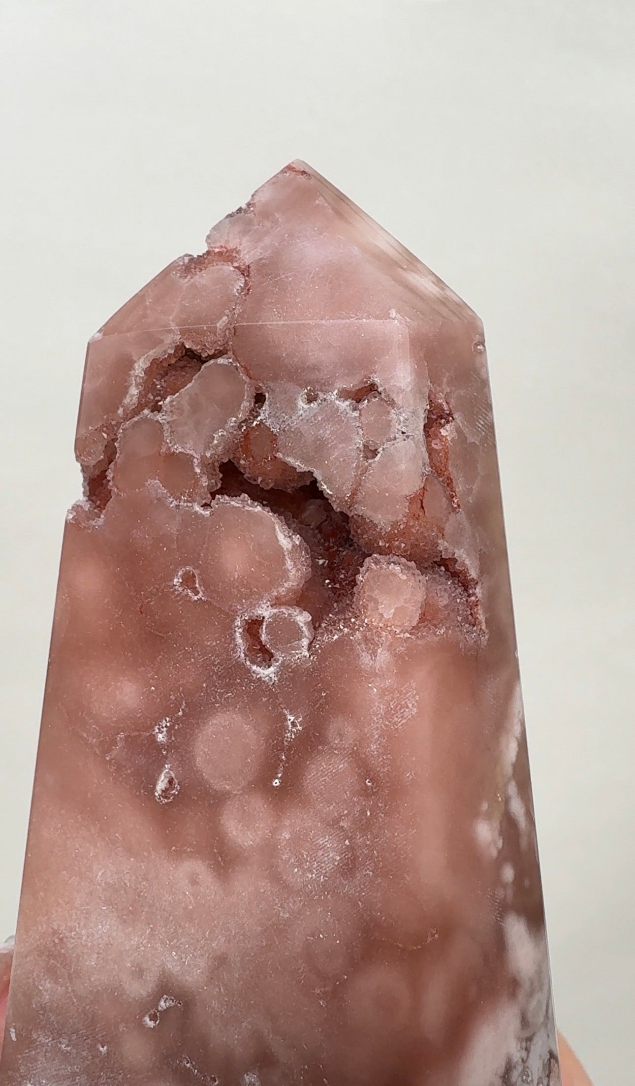 High Quality Druzy Pink Amethyst Tower