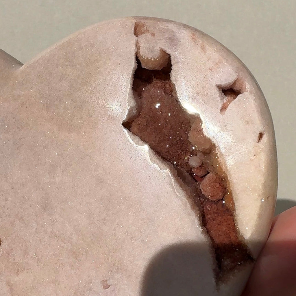 Druzy Pink Amethyst Heart