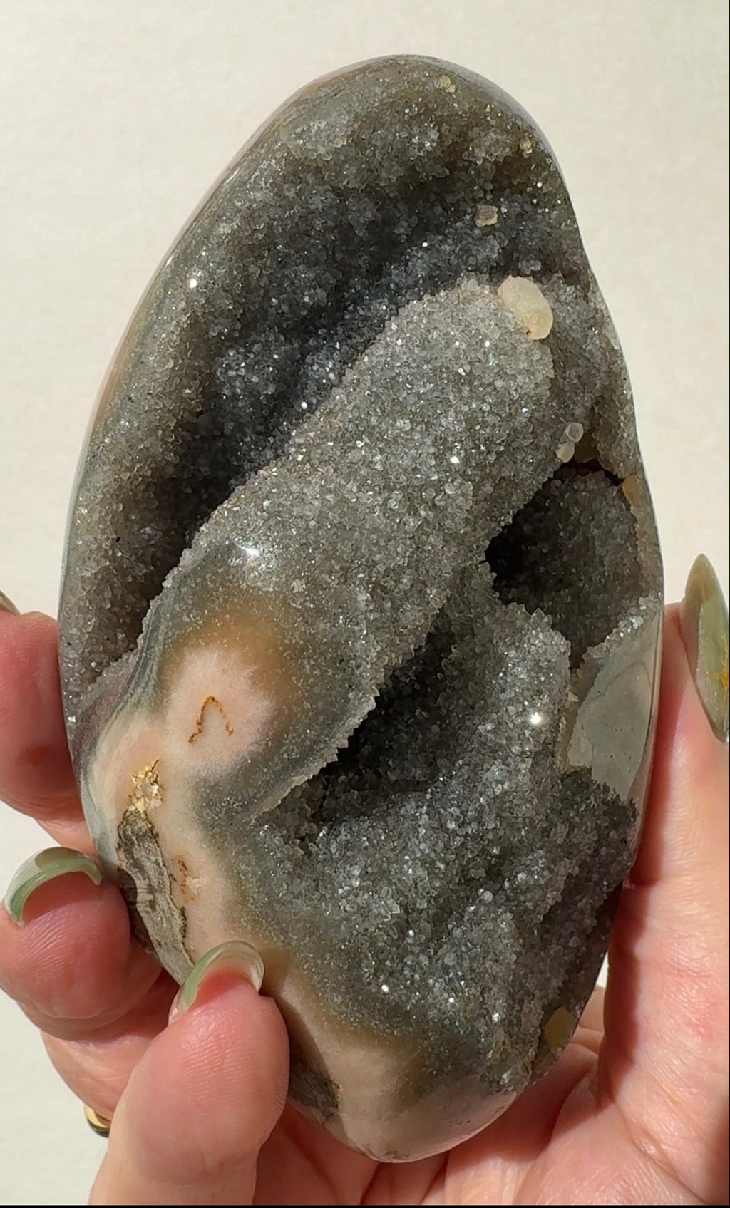 Uruguay Rainbow Amethyst with Calcite