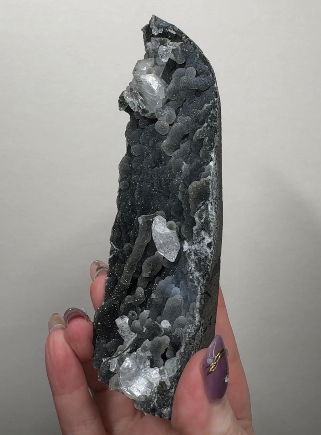 Black Chalcedony with Apophyllite