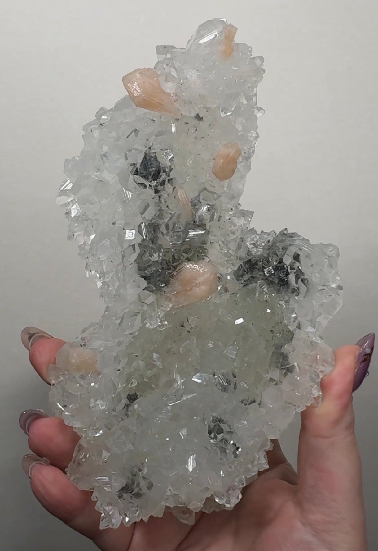 Diamond/Pink Apophyllite on Chalcedony | BDC