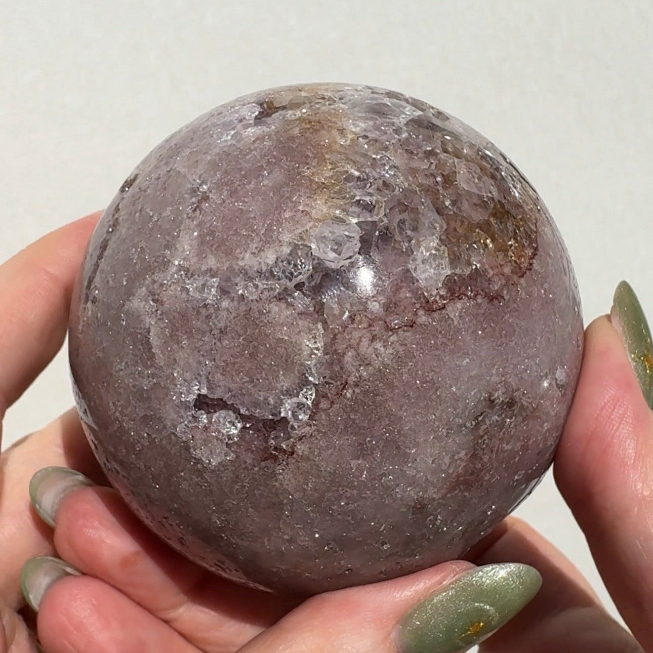 Druzy Pink Amethst Sphere