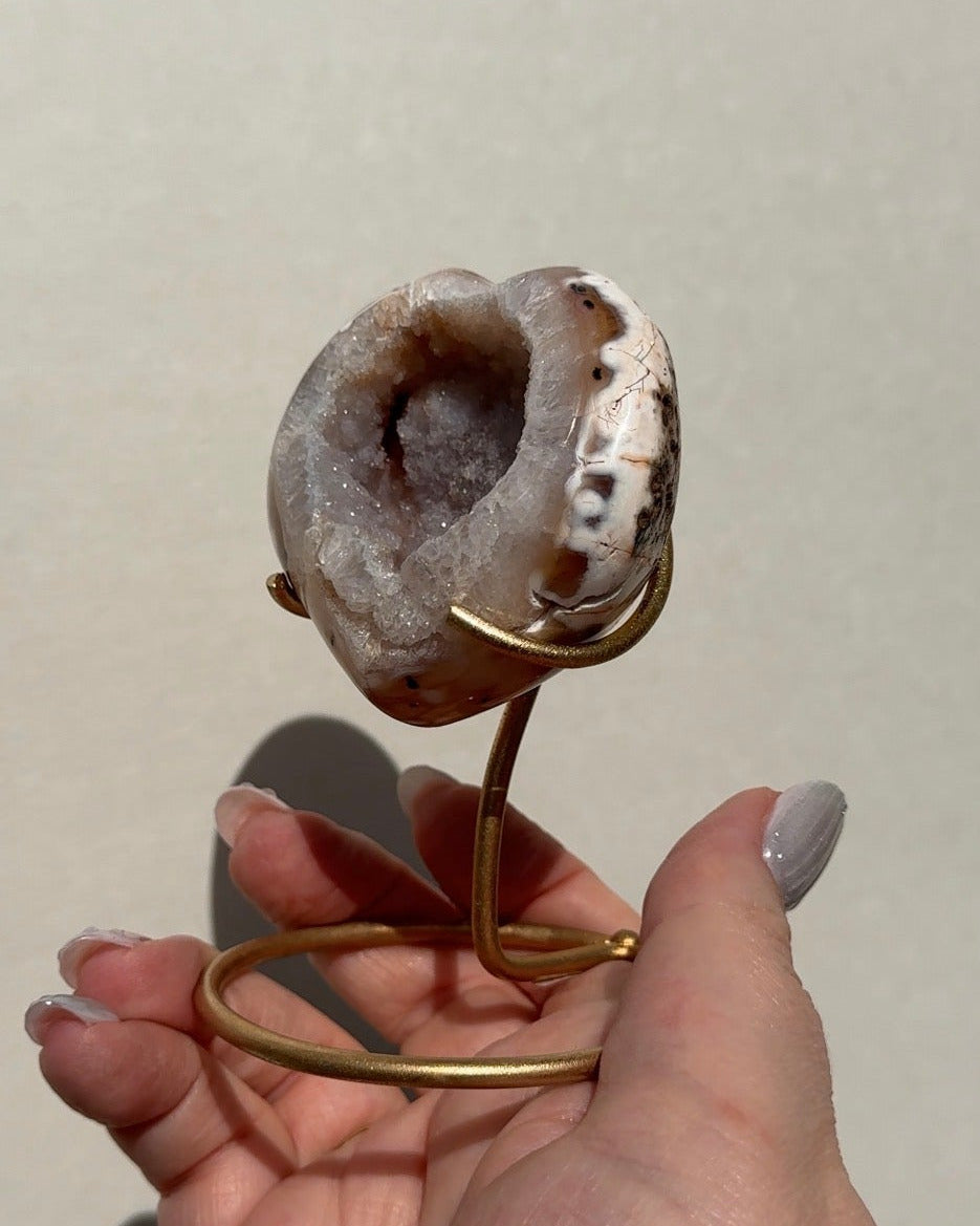 Druzy Agate Heart