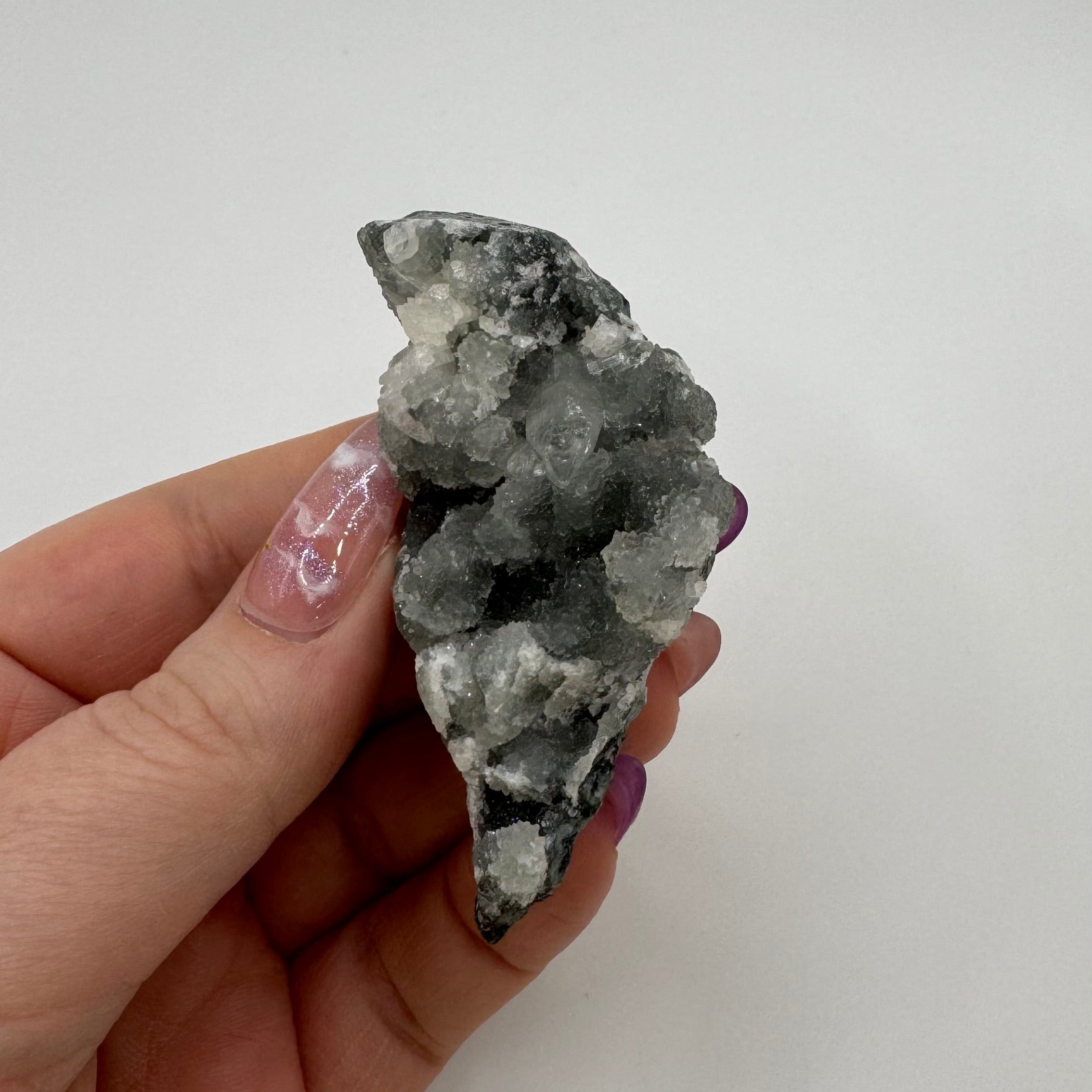 Black Chalcedony with Apophyllite