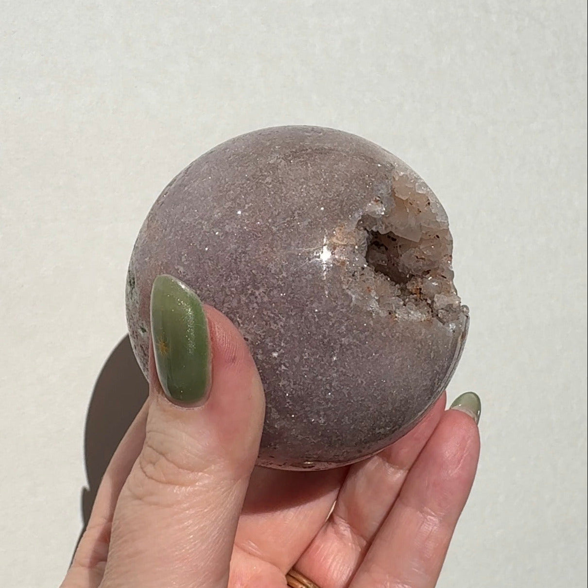 Druzy Pink Amethyst Sphere