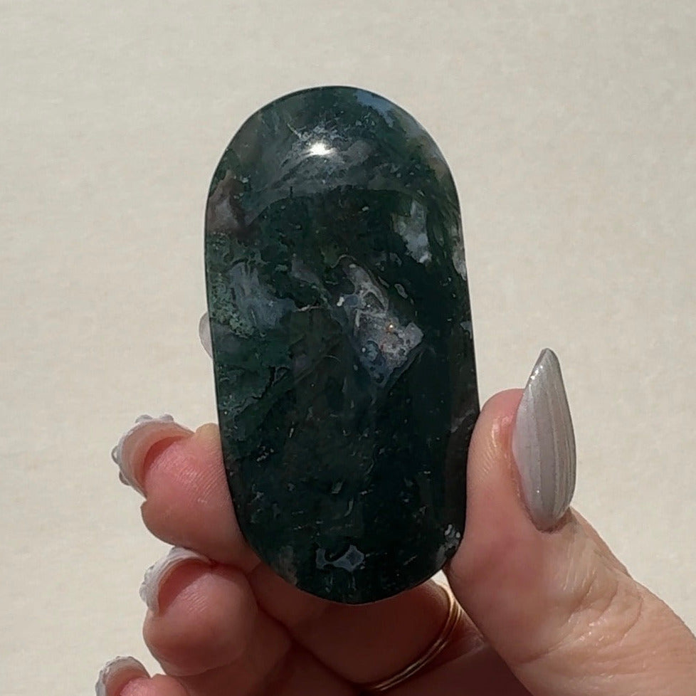 Moss Agate Palmstone | C