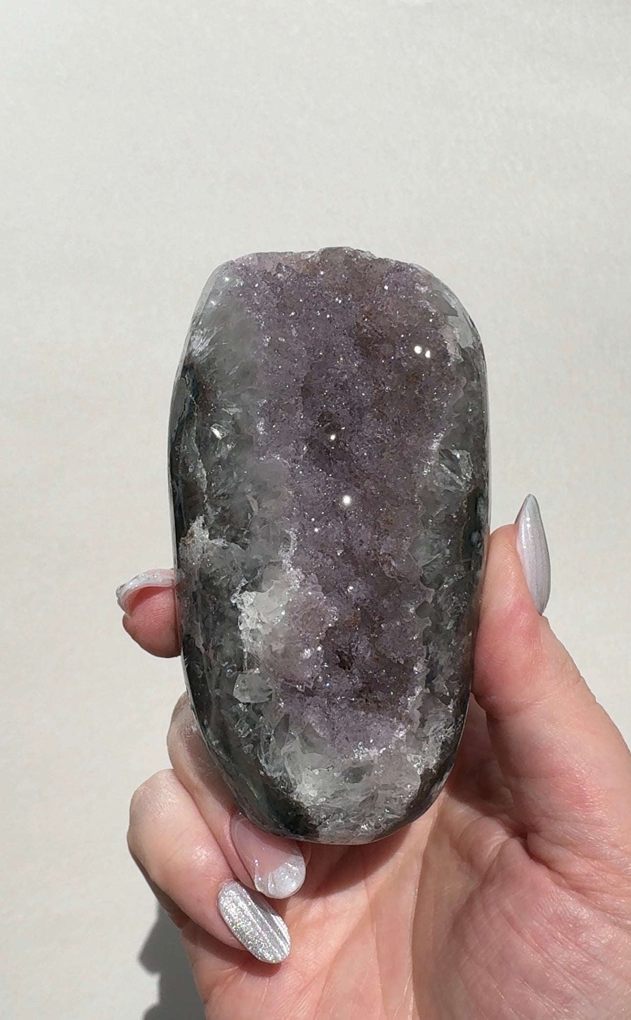 Druzy Uruguay Rainbow Amethyst Cutbase