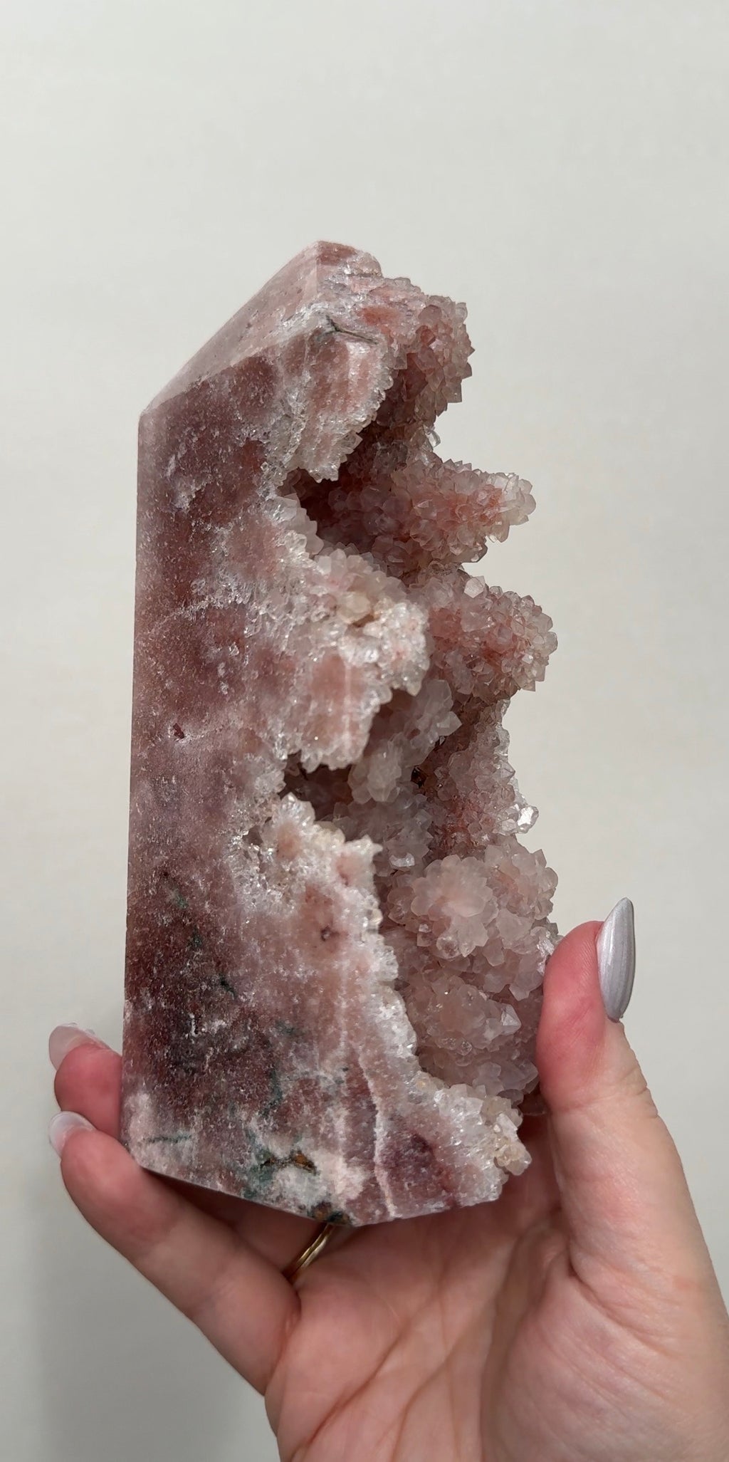 XL High Quality Druzy Pink Amethyst Tower